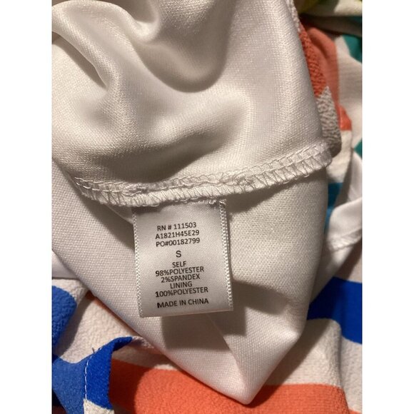 CC Stripped Dress Small Wrap Colorful Circus Summer Vacation - Picture 4 of 5